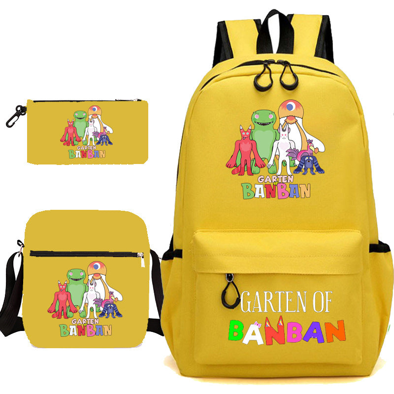 Elegant Unique Garden Game Pencil Three-piece Elementary School Students' Schoolbags