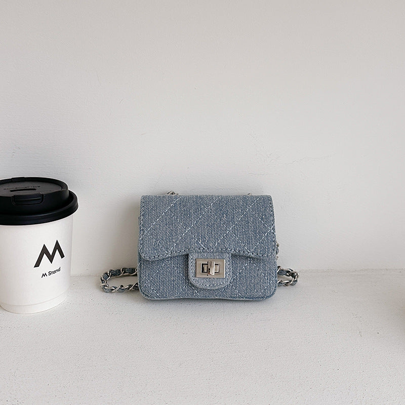 Women's High-grade Denim Chain Minority Fashion Mini Style Crossbody Bags