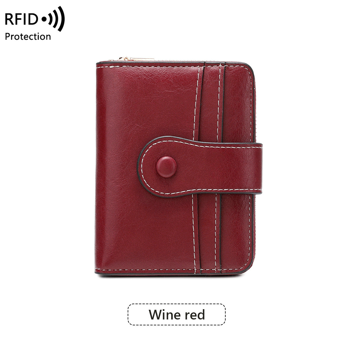 Durable Women's Short Multifunctional Zipper Retro Ladies Wallet
