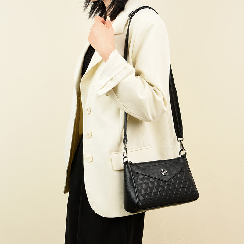 Women's Summer Fashion Rhombus Mobile Advanced Texture Bags