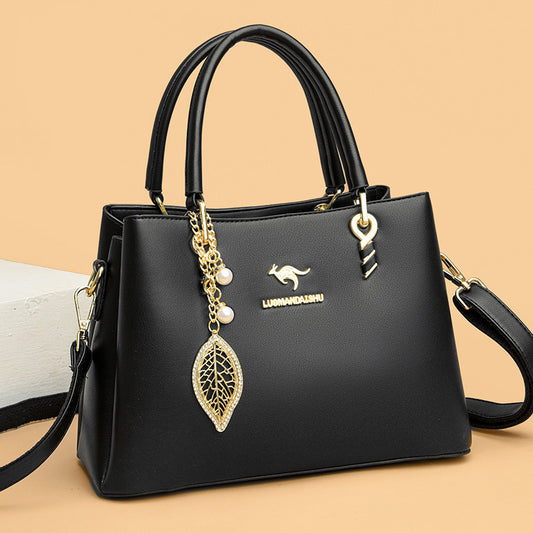 Women's Soft Leather Large Capacity Fashion Mom Handbags