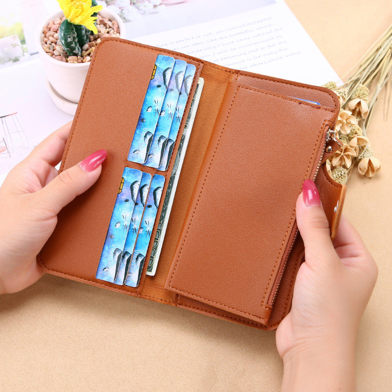 Classy Casual Long Soft Mobile Clutch Buckle