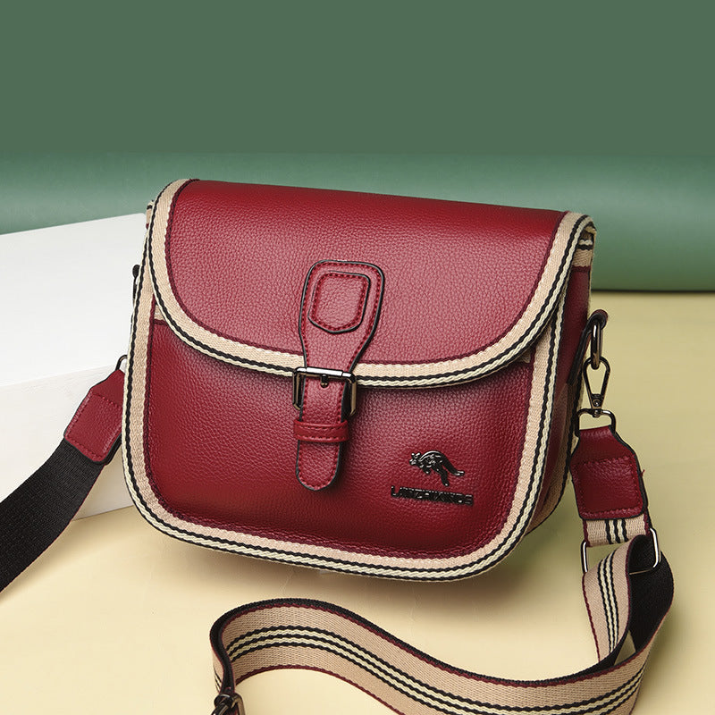 Women's Kangaroo Fashionable Korean Style Soft Leather Crossbody Bags