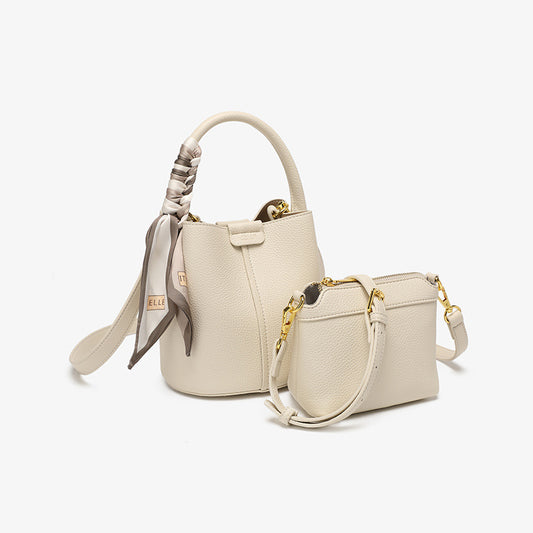 Women's Large Capacity Genuine Leather Commute Senior Bucket Bags