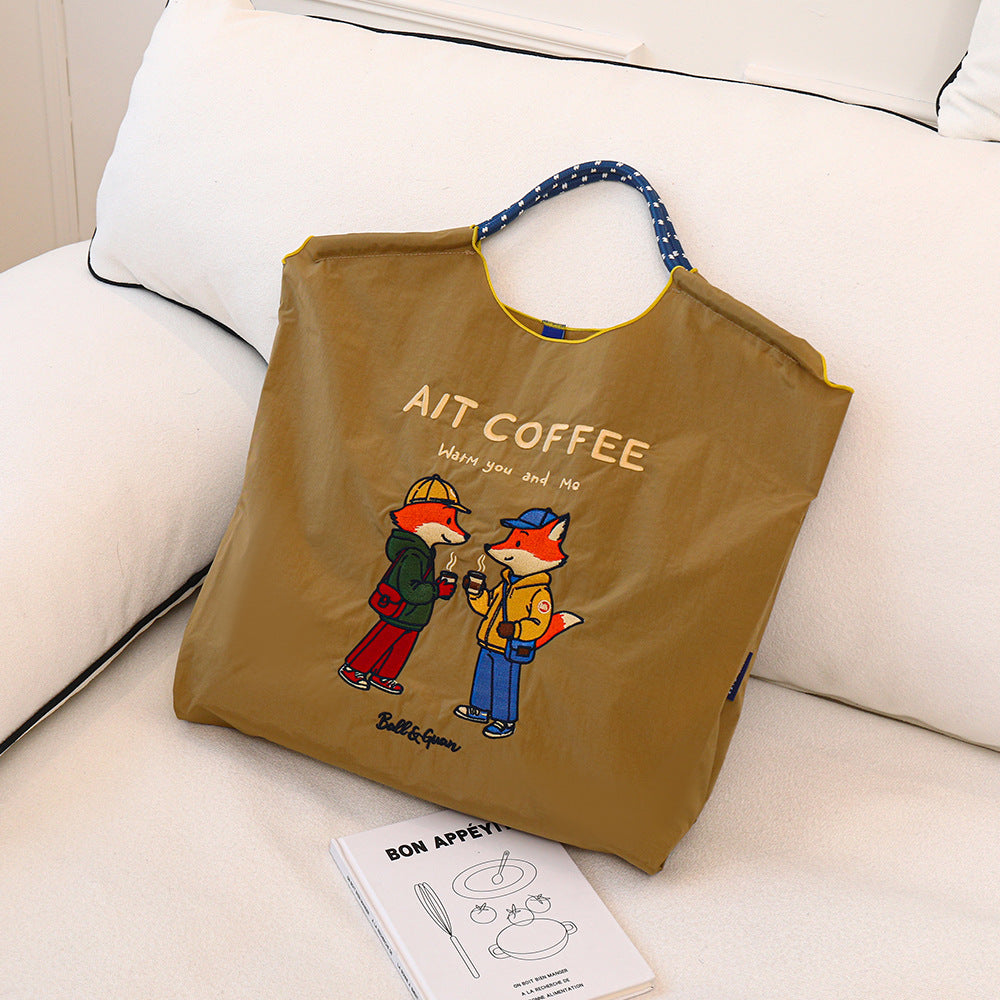Embroidery Environmentally Friendly Nylon One Shopping Bags