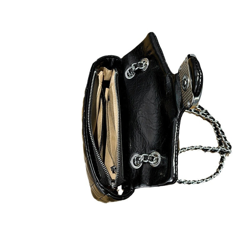 Women's Chain High-grade Classic Style Burst Leather Small Square Bags