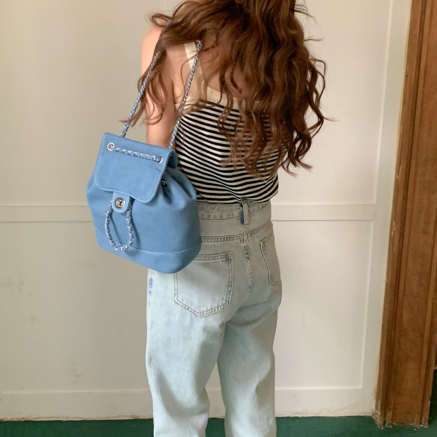 Women's Denim Fashion Korean Summer Leisure Backpacks