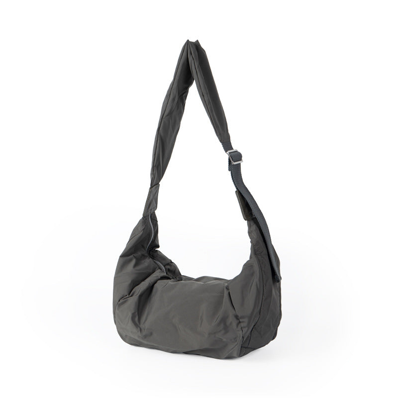 Capacity Nylon Cloth Texture Solid Color Shoulder Bags