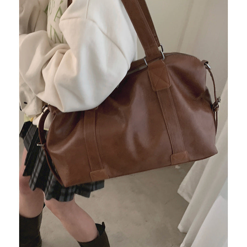 Retro High-grade Large Capacity Simple Pillow Shoulder Bags