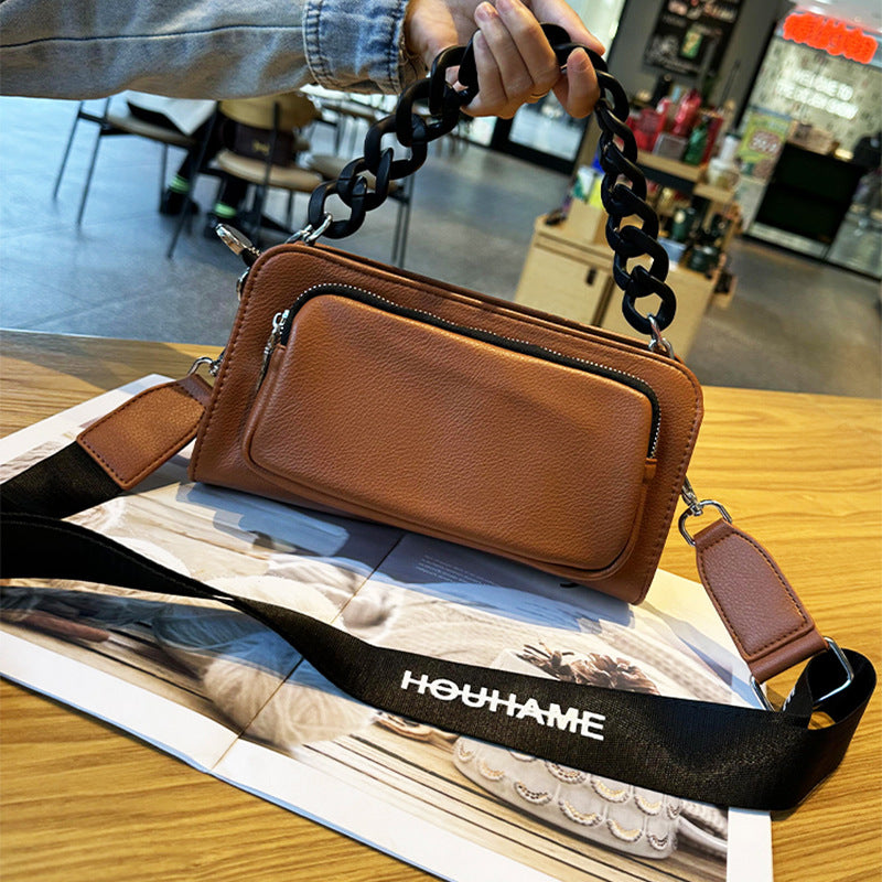 Women's High-grade Fashion Soft Leather Niche Pouch Shoulder Bags