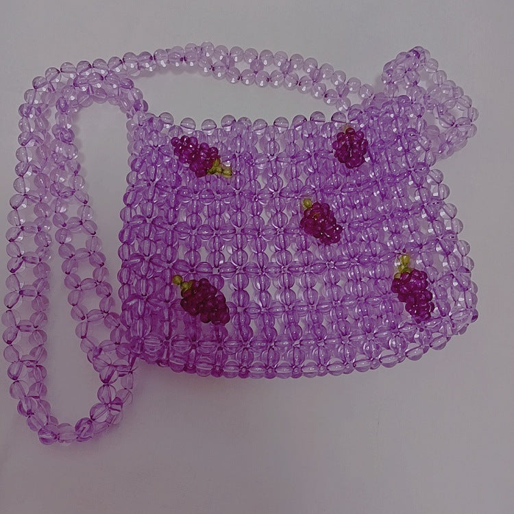 Beaded Beads Pearl Orange Juice Fairy Handmade Handbags