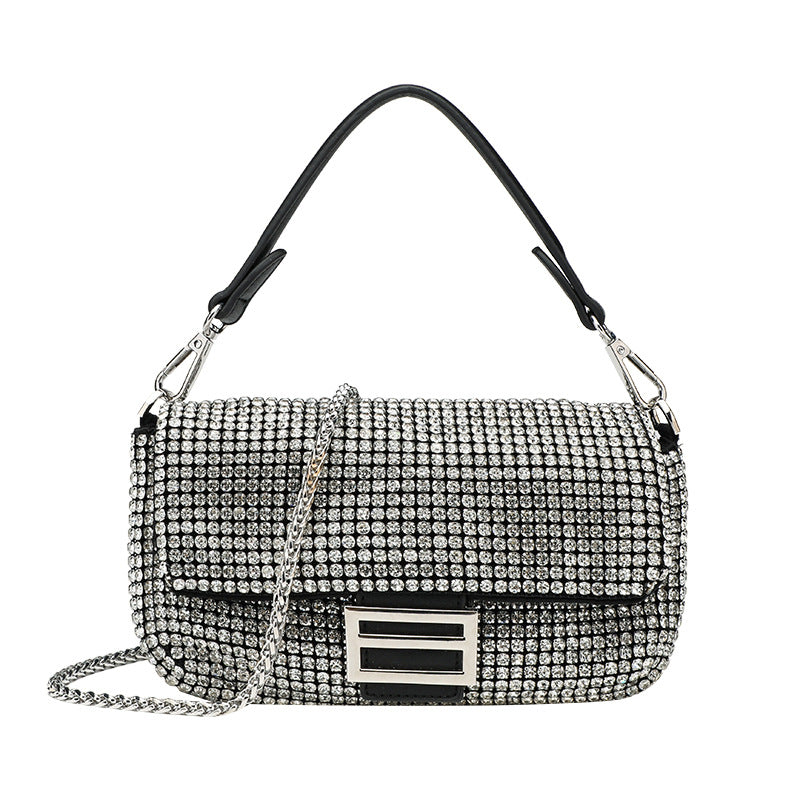 Women's Dinner Full Diamond Portable Rhinestone Underarm Crossbody Bags