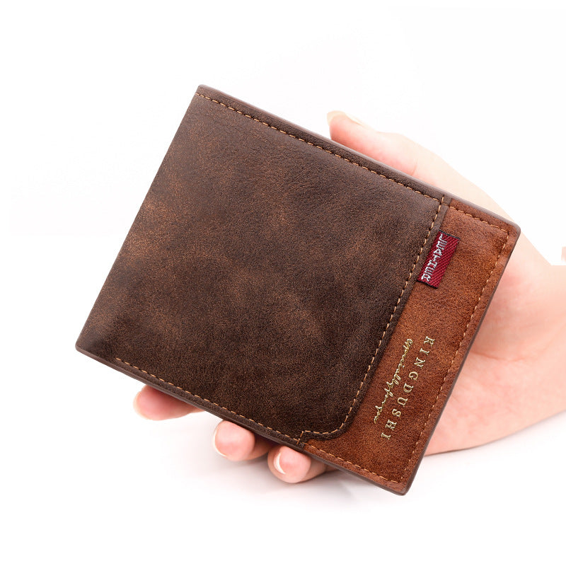 Men's Short Business Thin Frosted Large Capacity Zipper Men's Wallet