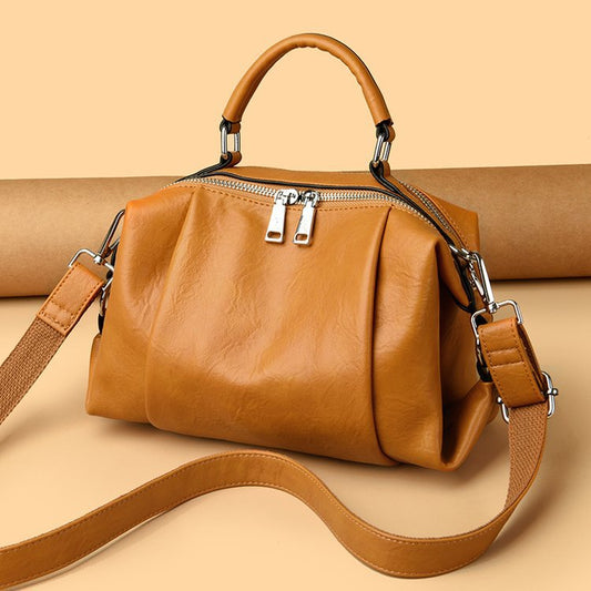 Women's Stylish Double Compartment Zipper Design Large Small Square Bags