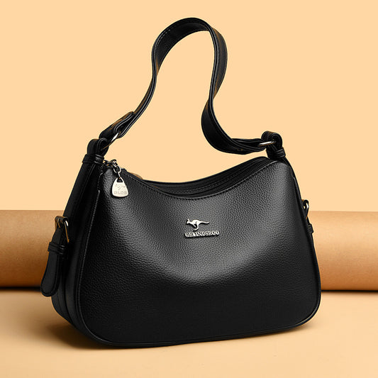 Women's High-grade Soft Leather Underarm Versatile Large Crossbody Bags