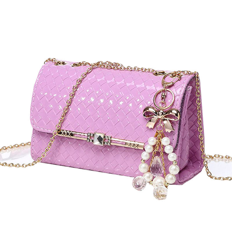 Women's Woven Simple Mini Versatile Chain Mobile Bags