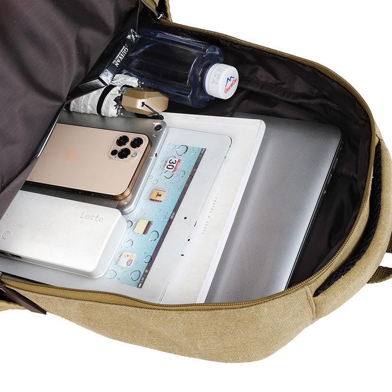 Men's Retro Large Capacity Leisure Trendy Canvas Backpacks