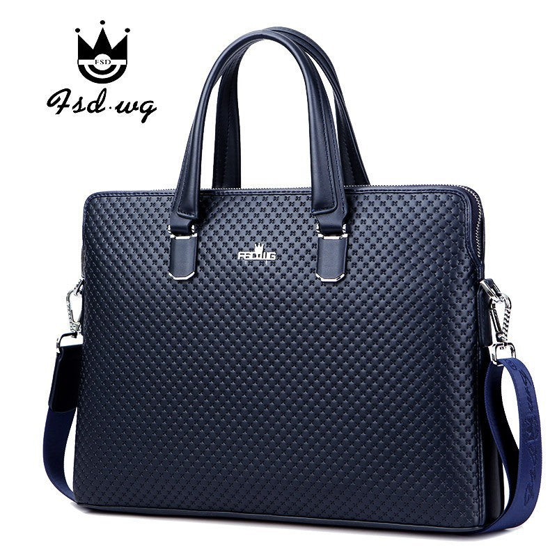 Men's Beautiful Embossed Cross Pattern Portable Men's Briefcases