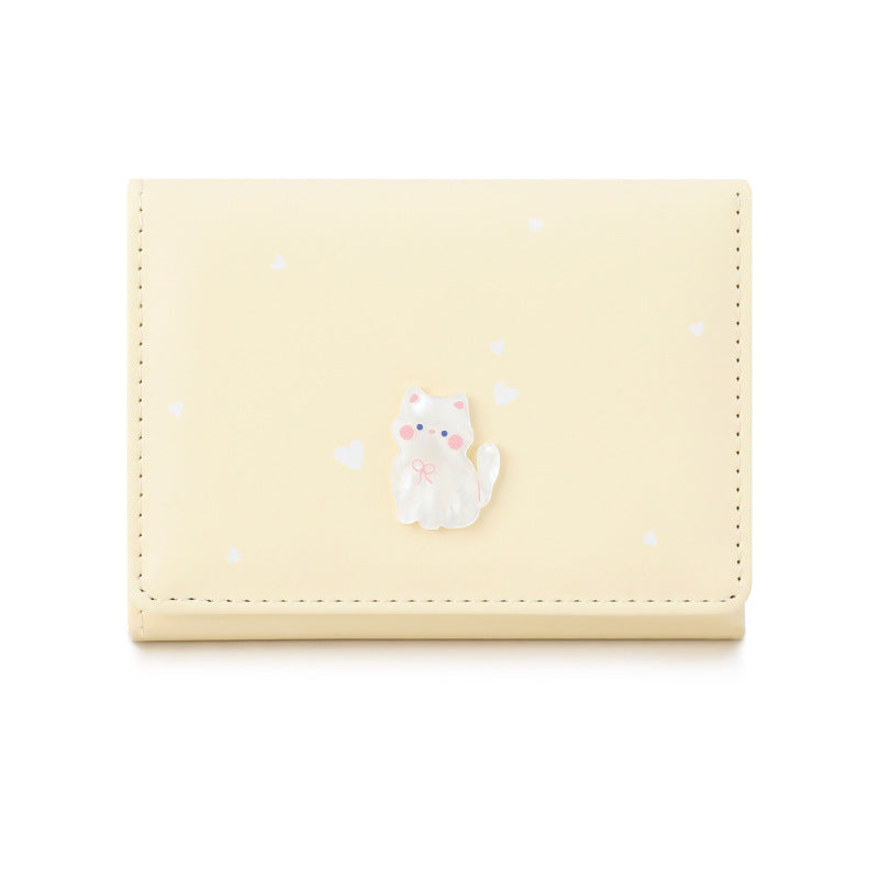 Women's Acrylic Cute Kitten Versatile High Sense Ladies Wallet