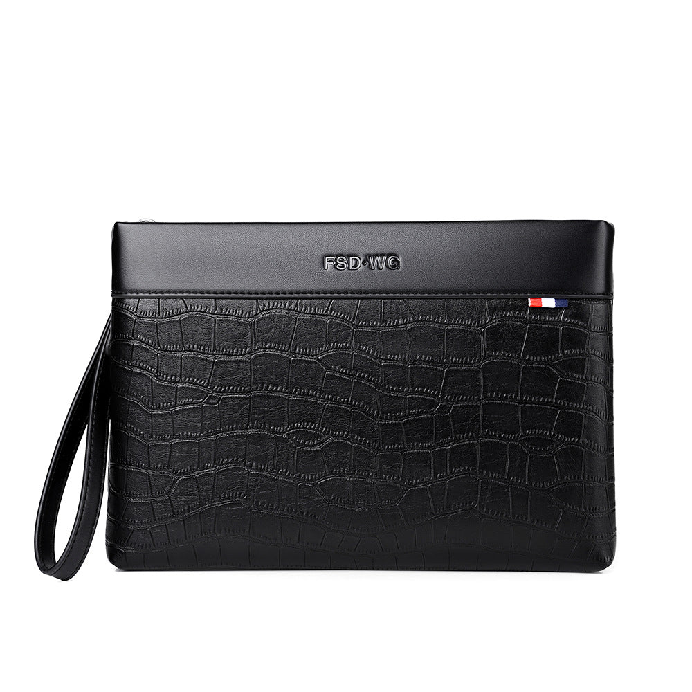 Men's Embossed Clutch Business Large Capacity Envelope Handbags