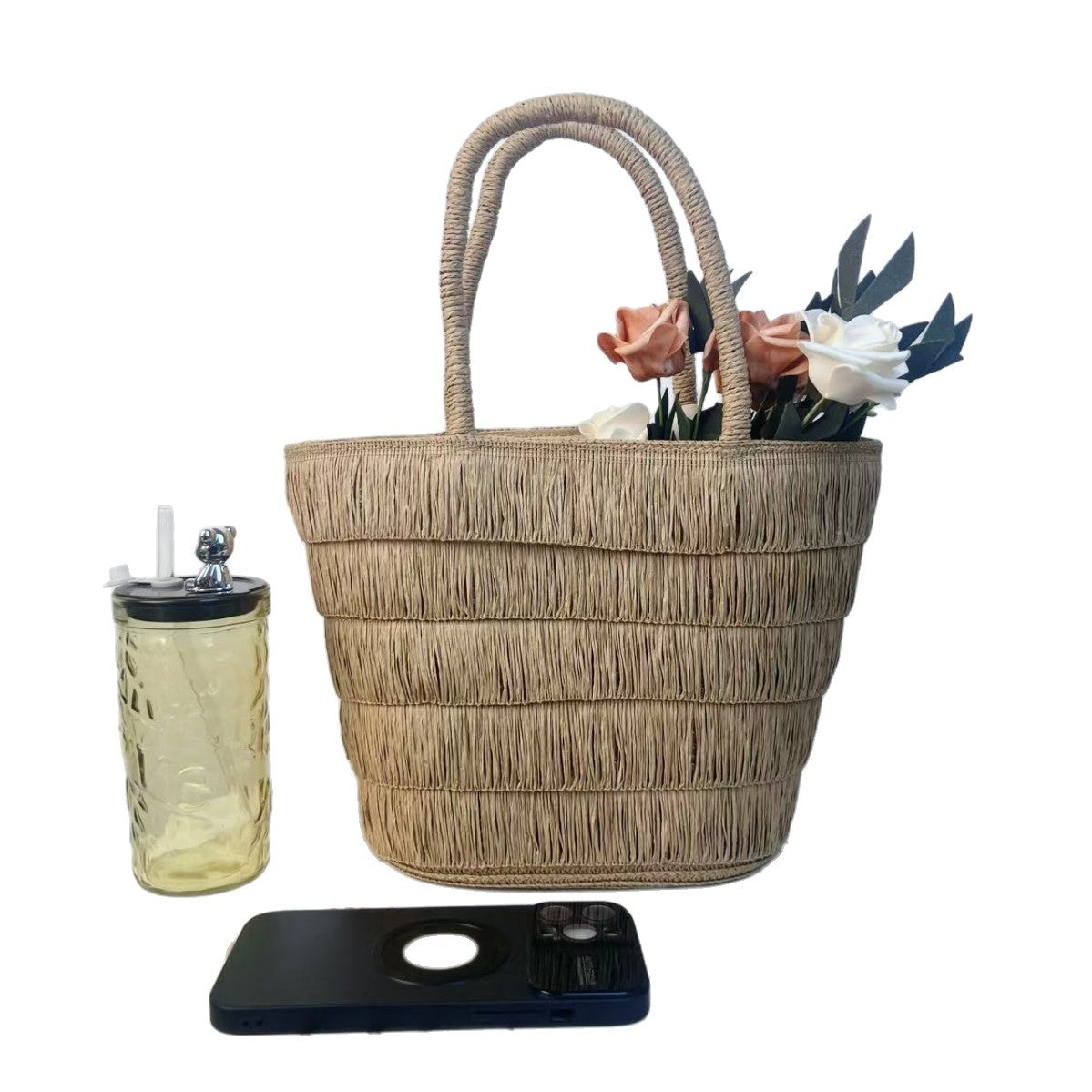 Handmade Mini Basket Beach Woven Light Women's Shoulder Bag