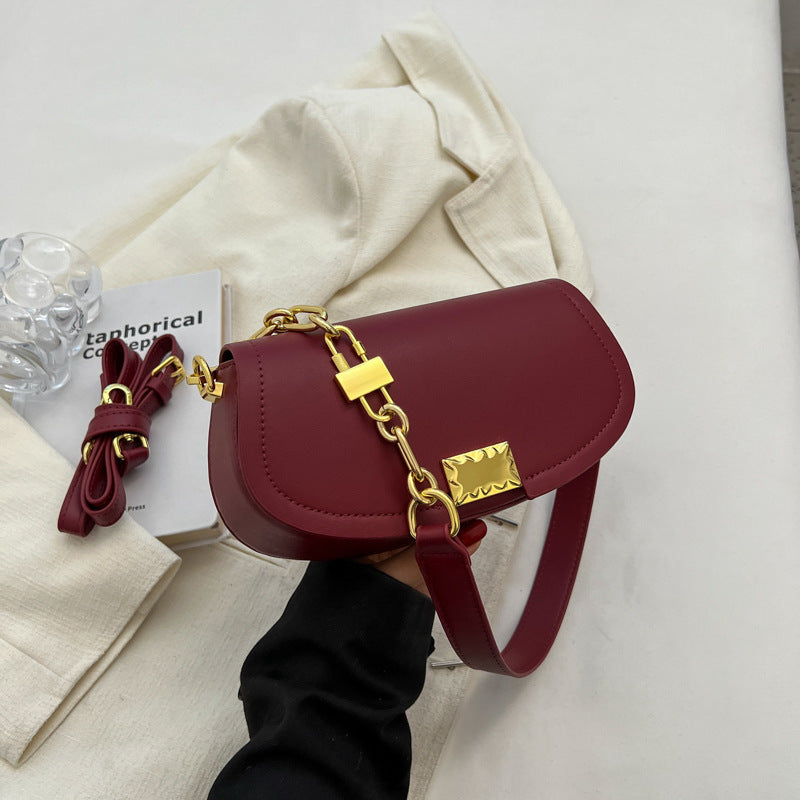 Women's Fashion Pouches Korean Chain Saddle Western Shoulder Bags