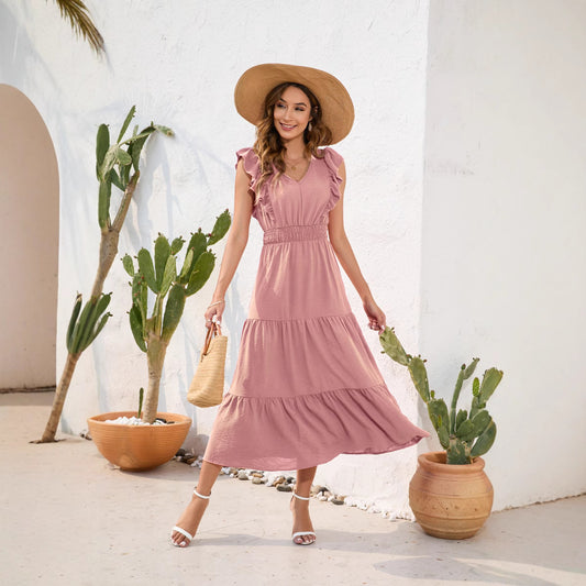 High Waist Cake Dress Long Casual Dresses