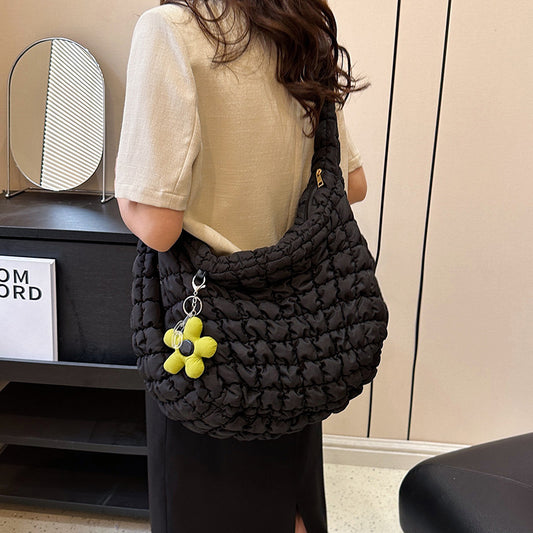 Pleated Large Korean Fashion Capacity Bubble Shoulder Bags