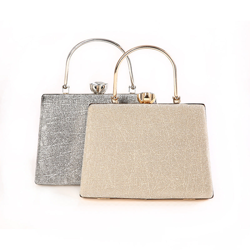 Shiny Simple Large Capacity Dinner Trapezoidal Evening Bags