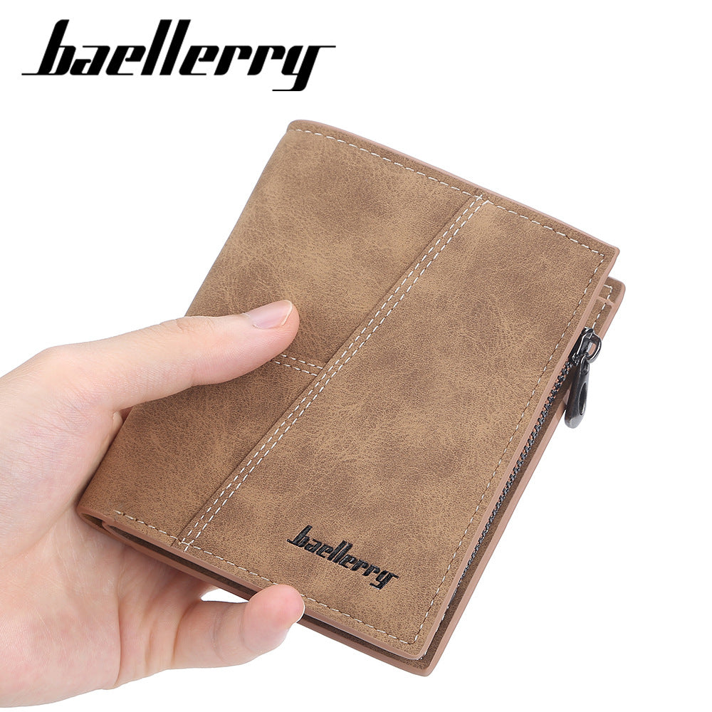 Men's Short Retro Multiple Slots Business Ticket Men's Wallet