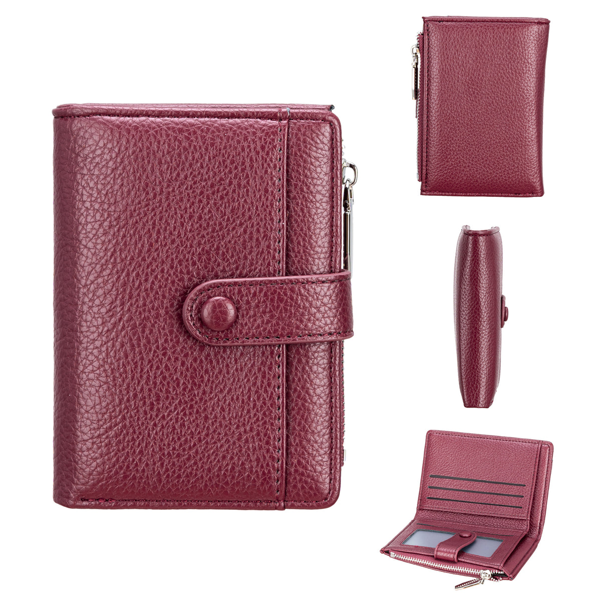 Women's Short Multiple Slots Solid Color Fashion High-grade Ladies Wallet