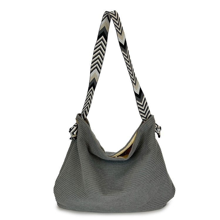 Women's Idle Style Large Capacity Underarm Corduroy Easy Women's Shoulder Bag
