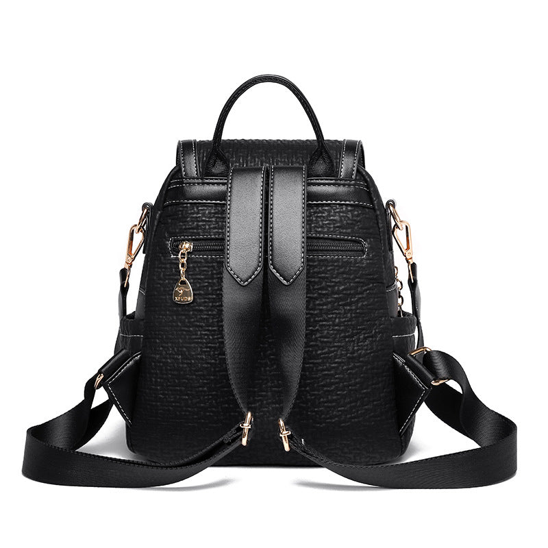 Female Versatile Large Capacity Soft Leather Backpacks