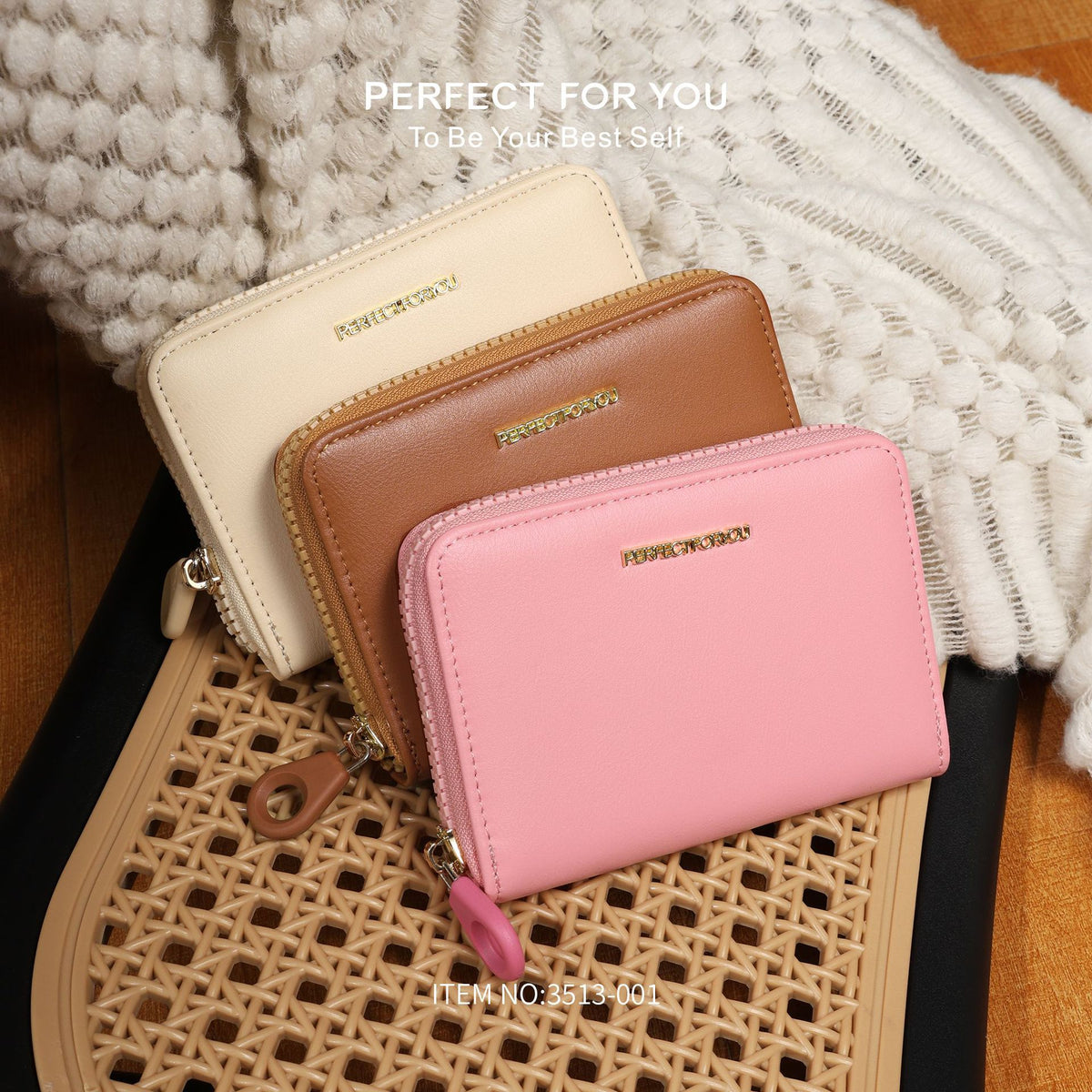 Glamorous Versatile Women's Integrated Short Zipper Purses