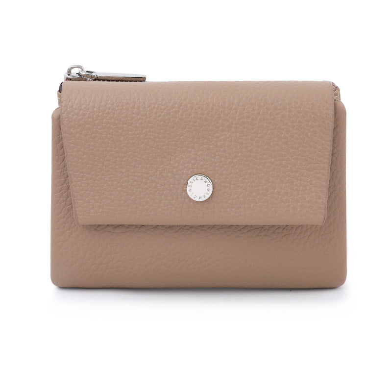 Women's Leather Magnetic Portable Pocket Flip Storage Ladies Wallet