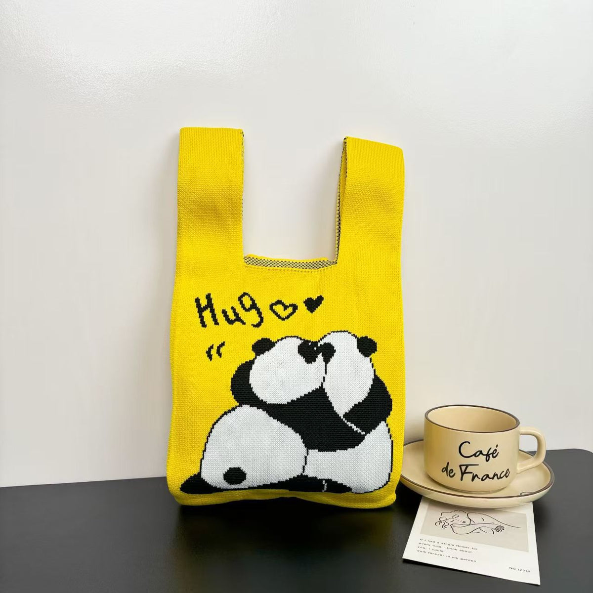 Women's Cute Panda Knitted Gift Niche High-grade Women's Handbag