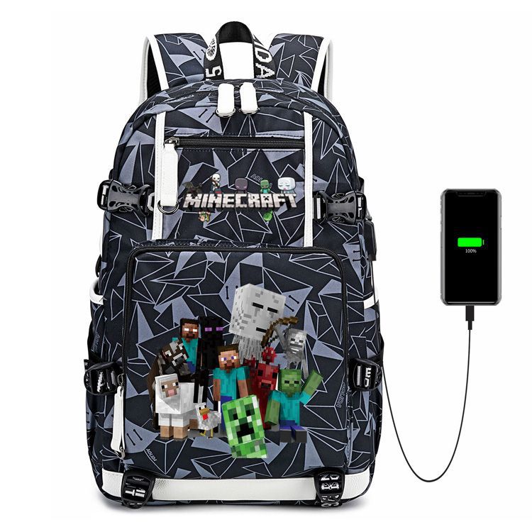 Men's Large Capacity Junior High My World Backpacks
