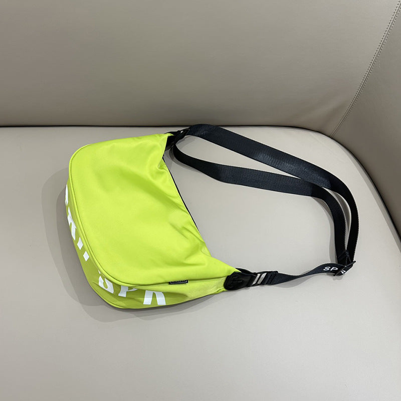 Women's & Men's & Simple Letter Oxford Cloth Large Crossbody Bags