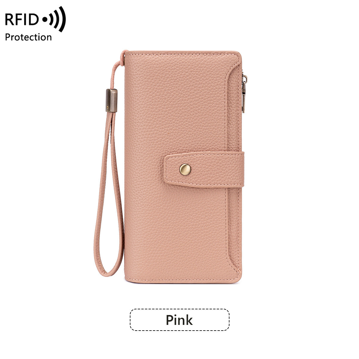 Women's Lychee Pattern Soft Leather Clutch Fashion Ladies Wallet