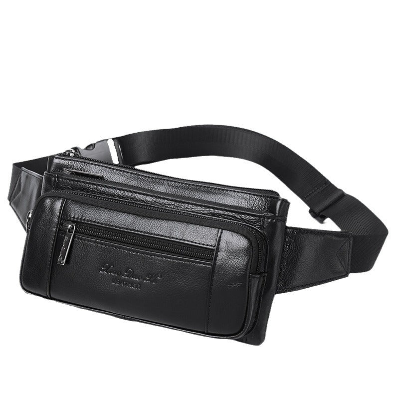 Men's Genuine Leather Mobile Money Collection Work Men's Waist Packs