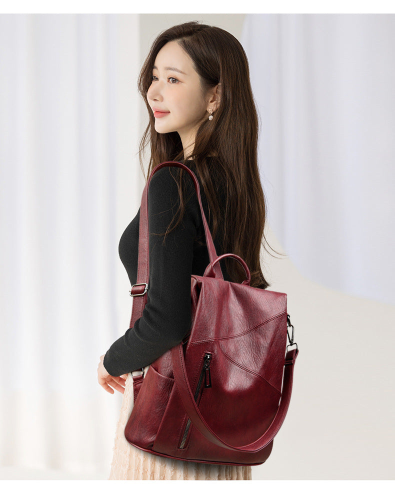 Women's Double Back Large Capacity Niche Korean Backpacks