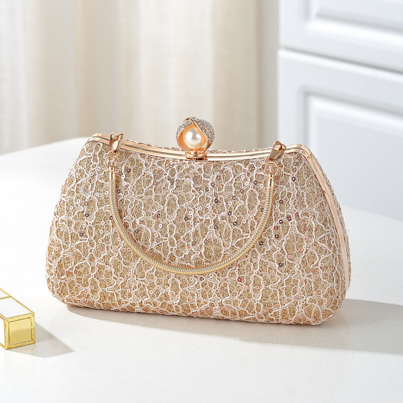 Lace Sequin Ancient Style Hand Cheongsam Handbags