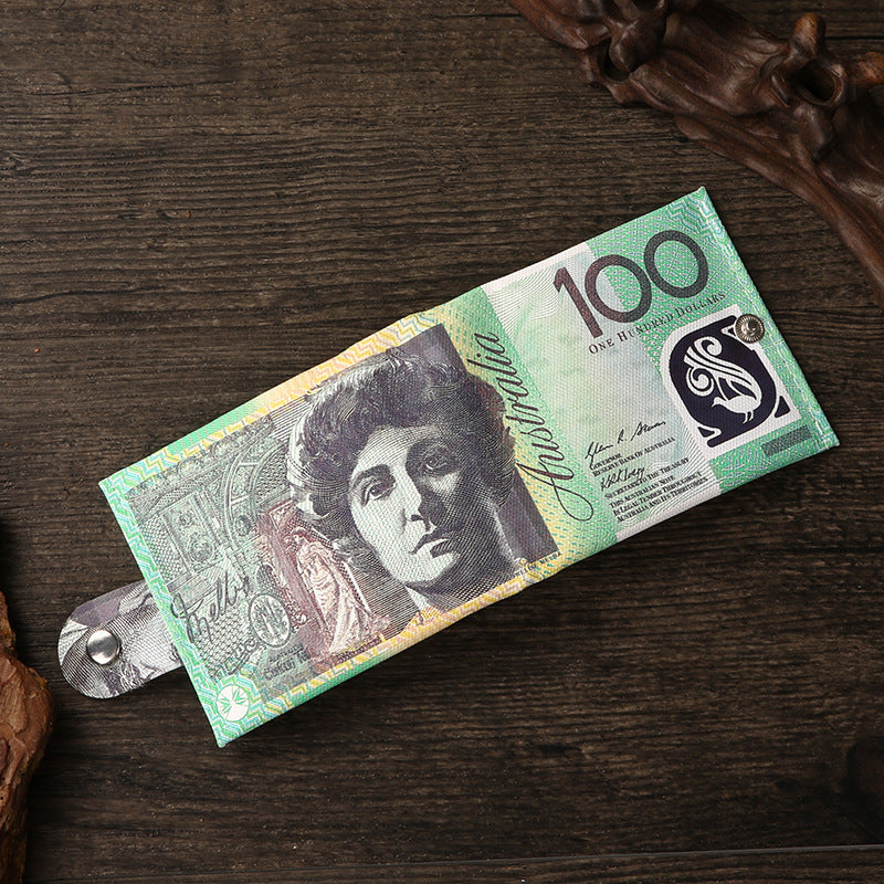 Men's Canvas Money Printing Creative Gift Card Holder