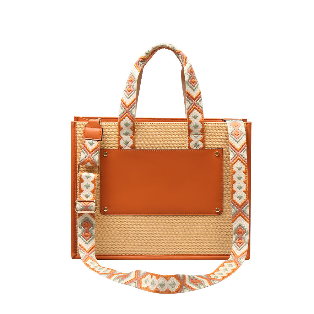Straw Hand-woven Commuter Portable Large Capacity Shoulder Bags