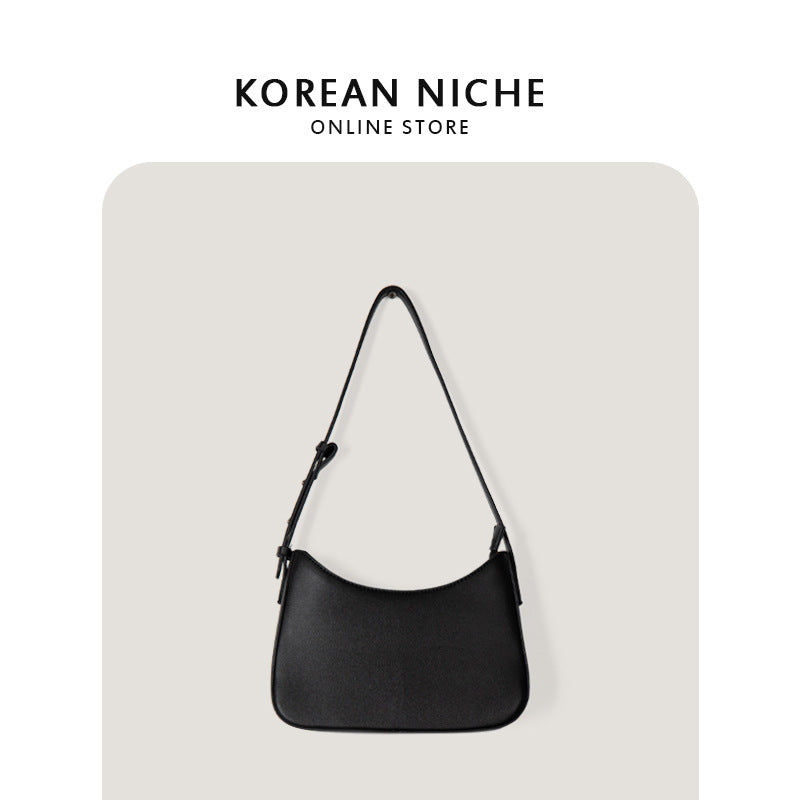 Women's Korean Niche Design Minimalist Texture Underarm Simple Handbags