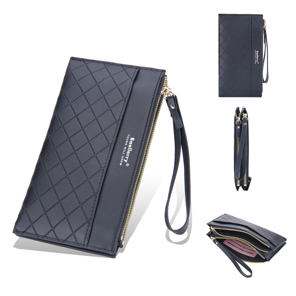 Women's Long Korean Style Versatile Double Zipper Ladies Wallet
