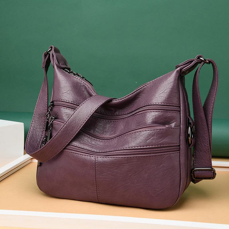 Women's Fashion Mother Large Capacity Soft Leather Crossbody Bags