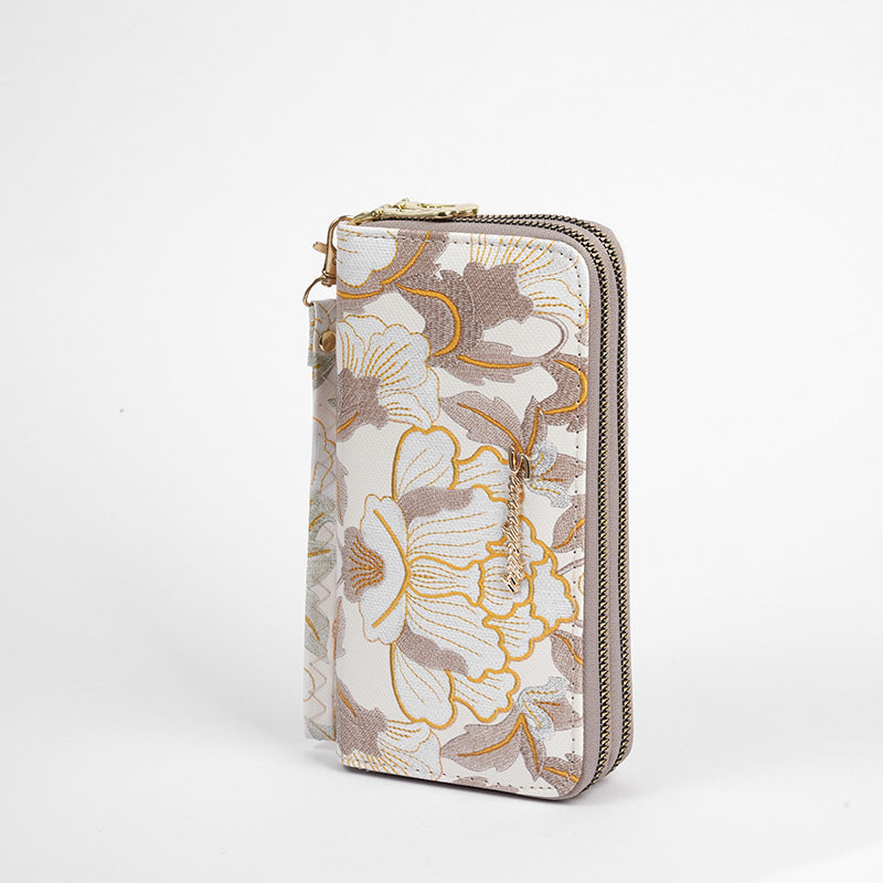 Women's Large Capacity Fresh Stylish Flower Printing Hardware Trendy Accessories
