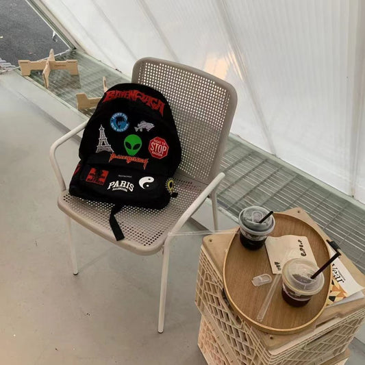 Versatile Elegant Alien Embroidery Iti Stickers Backpacks