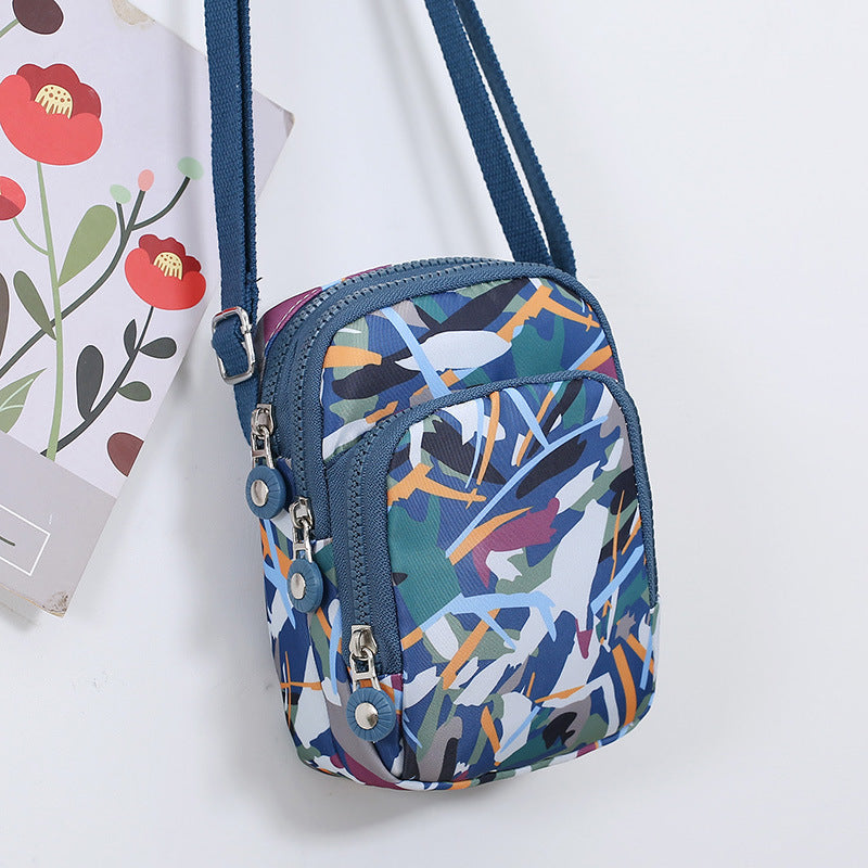 Women's Mobile Mini Nylon Trendy Vertical Women's Messenger Bag